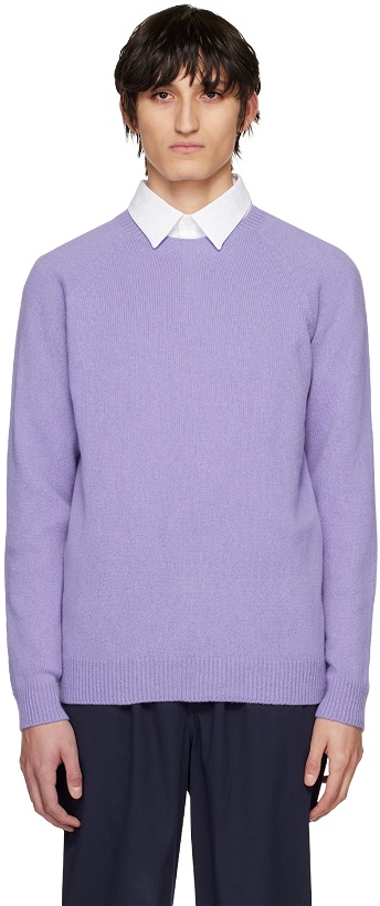 Photo: Sunspel Purple Raglan Sweater