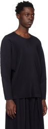 HOMME PLISSÉ ISSEY MIYAKE Black Monthly Color January Long Sleeve T-Shirt