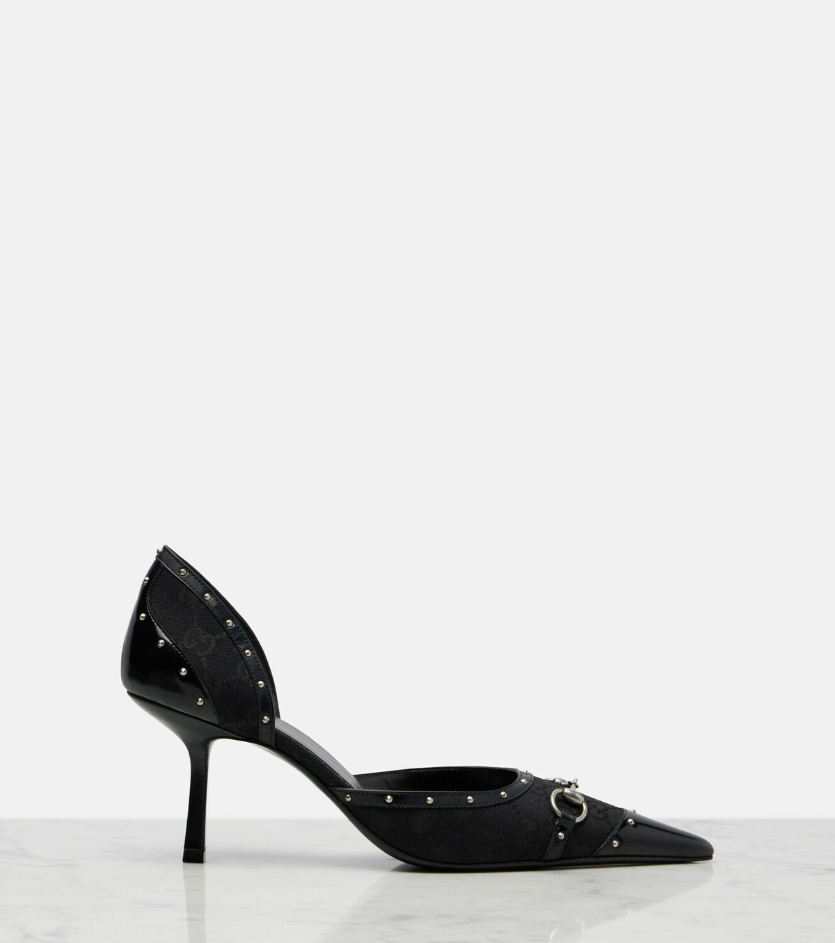 Gucci Savoy Horsebit GG canvas pumps