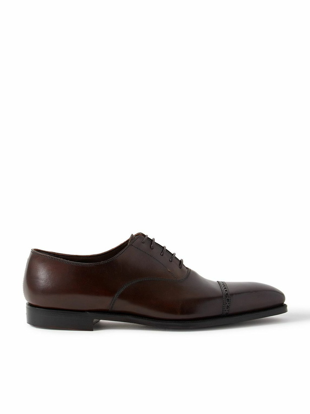 Photo: George Cleverley - Charles Cap-Toe Leather Oxford Shoes - Brown