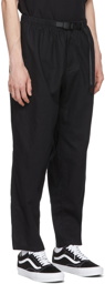 Gramicci Black Linen Wide Tapered Trousers