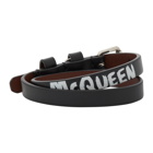 Alexander McQueen Black Graffiti Wrap Bracelet
