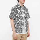 PACCBET Men's Short Sleeve Spider Web Logo Shirt in BlckWht