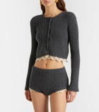 Magda Butrym Crochet-trimmed cashmere shorts