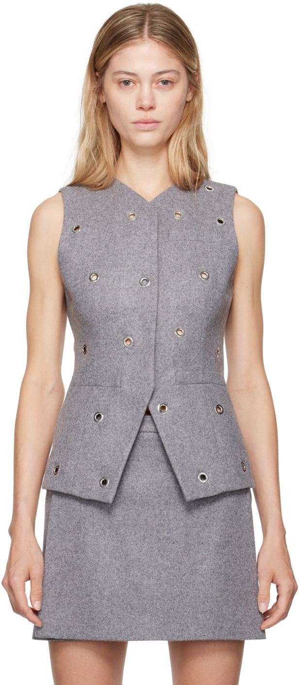 MSGM Gray Studs Vest