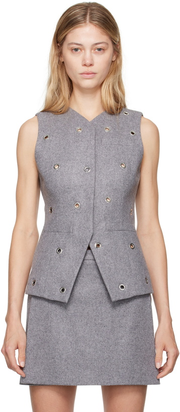 Photo: MSGM Gray Studs Vest