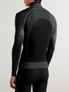 Palm Angels - Jacquard-Knit Stretch-Jersey Ski Base Layer - Black