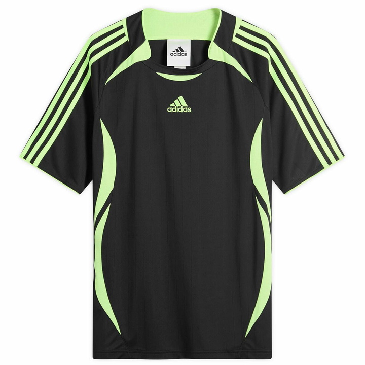 Photo: Adidas Men's Teamgeist T-Shirt in Black/Signal Green