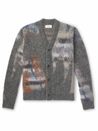 Mr P. - Brushed Jacquard-Knit Cardigan - Gray