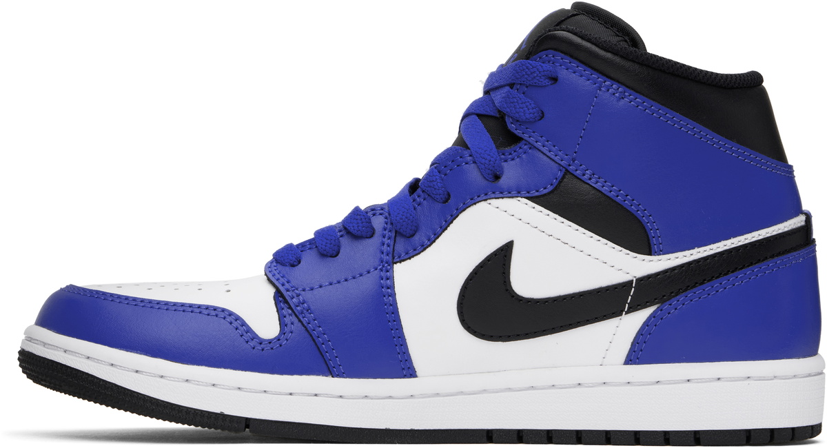 Nike Jordan Blue & Black Air Jordan 1 Mid Sneakers Nike