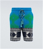 Alanui - Cotton Piquet Icon jacquard shorts