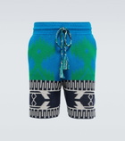 Alanui - Cotton Piquet Icon jacquard shorts