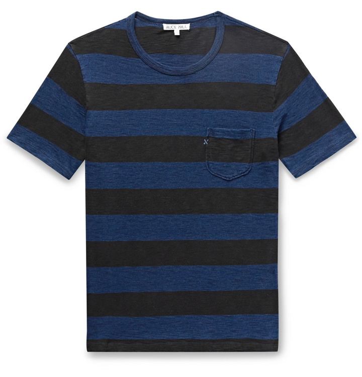 Photo: Alex Mill - Slim-Fit Striped Slub Cotton-Jersey T-Shirt - Blue
