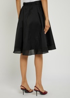 3.1 Phillip Lim Flounce Cotton-blend Midi Skirt Black