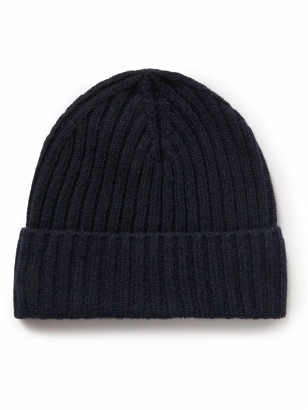 Photo: Officine Générale - Ribbed Wool and Cashmere-Blend Beanie