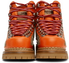 Gucci Orange The North Face Edition Lace-Up Boots