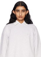 Acne Studios Silver Crystal Hoop Earrings