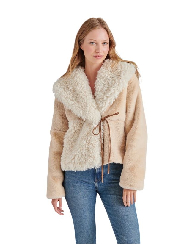 Photo: Steve Madden Winterlyn Coat in Natural