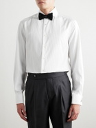 Brunello Cucinelli - Double-Cuff Bib-Front Cotton-Poplin Shirt - White