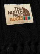 GUCCI - The North Face Fringed Cable-Knit Wool Scarf