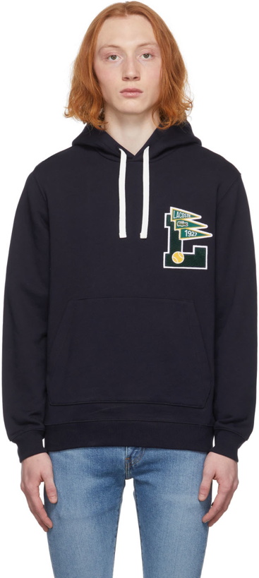 Photo: Lacoste Navy 'L' Pennant Hoodie