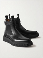 Dunhill - Webbing-Trimmed Leather Chelsea Boots - Black