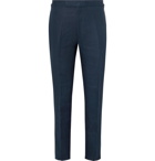 Kingsman - Navy Cotton, Linen and Silk-Blend Suit Trousers - Navy