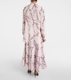 Alexander McQueen Floral oversized silk shirt