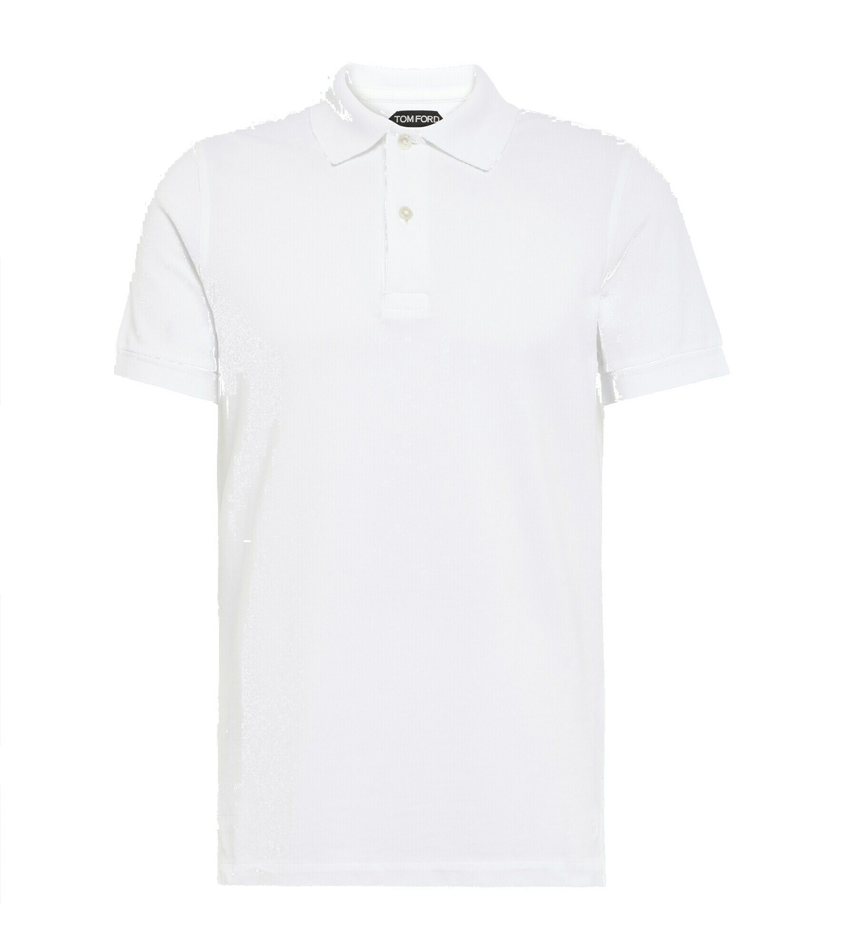 Tシャツ・カットソー TOM FORD Black Piquet Polo Shirt TOM FORD Silk Cotton Piquet Polo Ss Polo in Black | FWRD