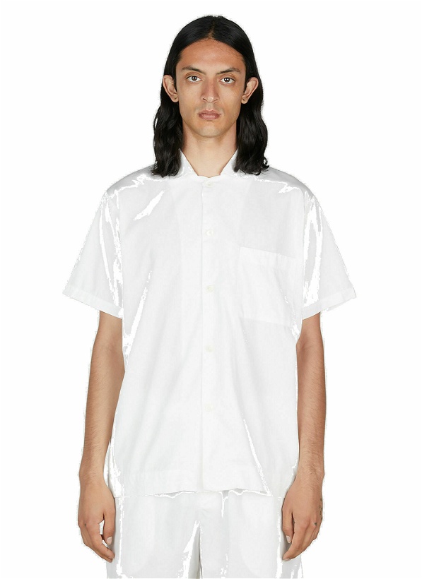 Photo: Tekla - Classic Short Sleeve Pyjama Shirt in White