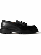 Mr P. - Jacques Fringed Leather Loafers - Black