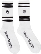 Alexander McQueen White Skull Sports Socks