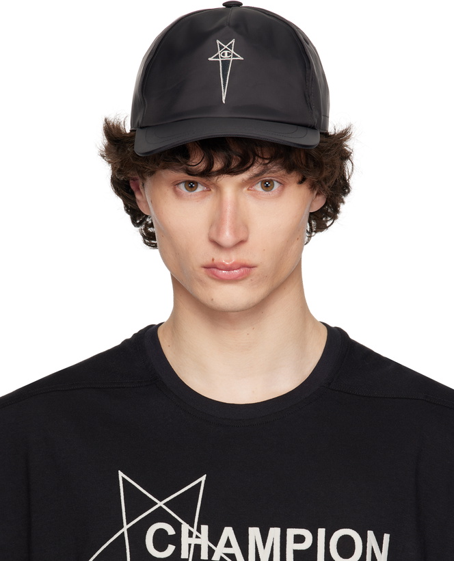 Photo: Rick Owens Black Champion Edition Baseball Cap