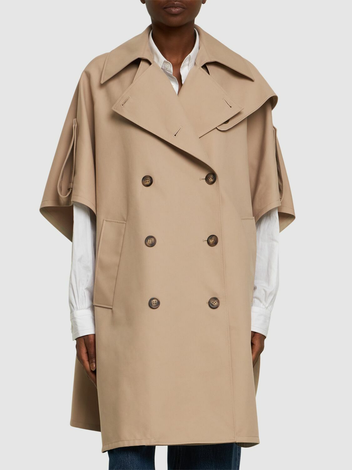 MAX MARA - Pernice 3/4 Sleeves Cotton Cape Max Mara