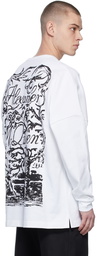 Alexander McQueen White McQueen Skeleton Long Sleeve T-Shirt