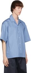 UNIFORME Blue Boxy Bowling Shirt