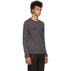 Balmain Grey Long Sleeve Tunisian T-Shirt