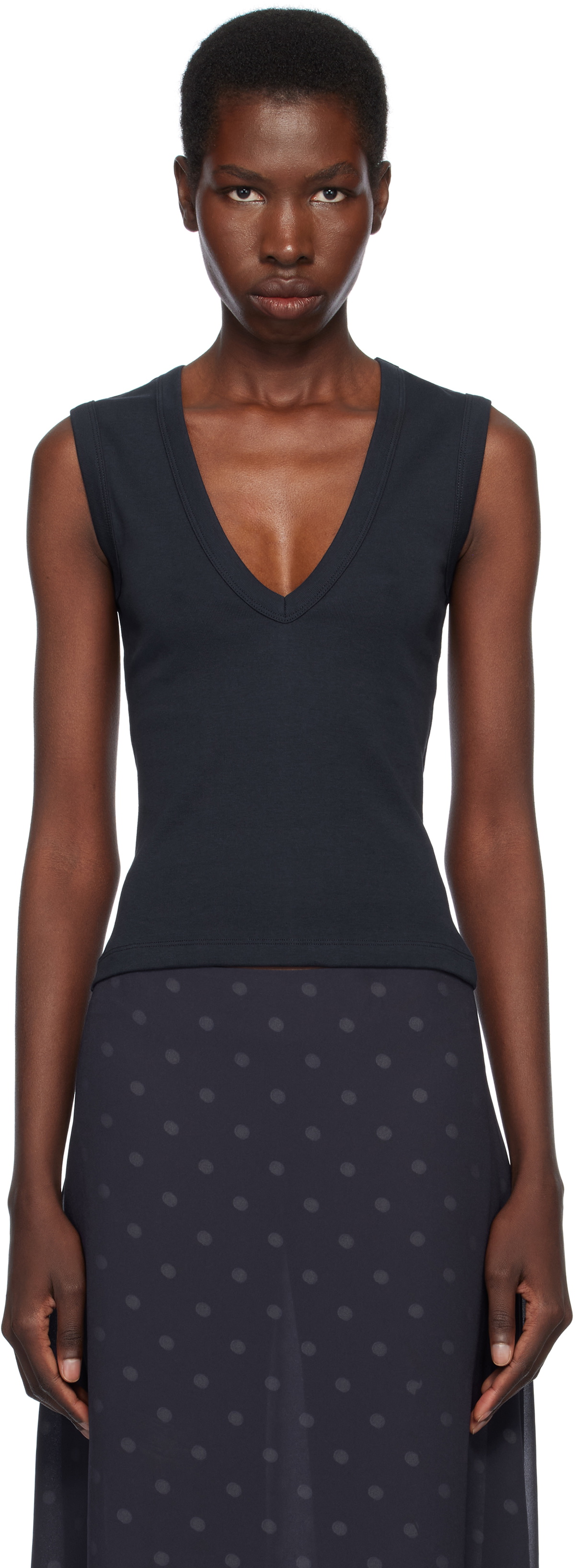 FLORE FLORE Navy Dewi Tank Top FLORE FLORE