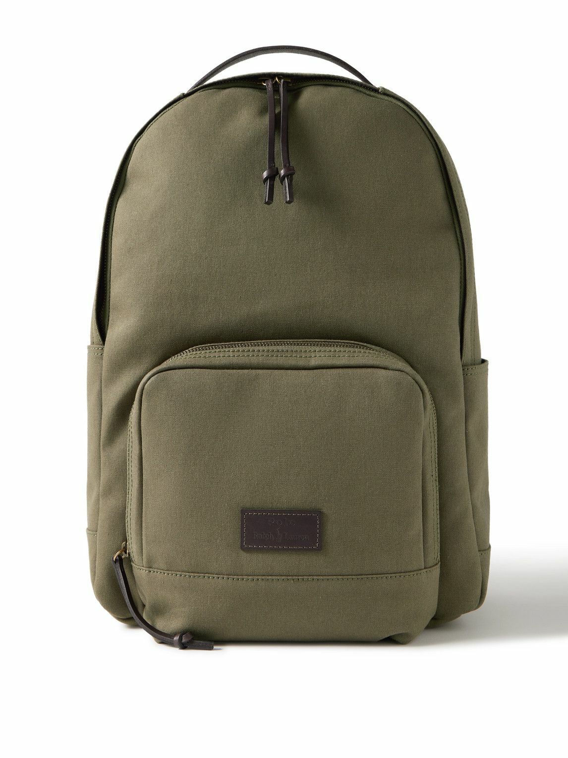 Polo Ralph Lauren - Leather-Trimmed Cotton-Canvas Backpack
