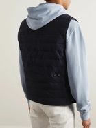 Polo Ralph Lauren - Padded Quilted Suede Gilet - Blue