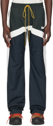 Rhude Navy & Green Motorsport Track Pants