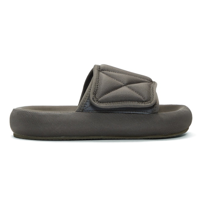 Photo: YEEZY Grey Nylon Slipper Sandals