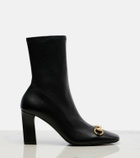 Gucci Signora Horsebit leather ankle boots