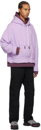 Palm Angels Purple Double Layer Hoodie