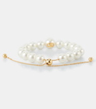 Valentino VLogo Signature faux pearl bracelet