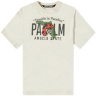 Palm Angels Men's East Coast Vintage T-Shirt in White/Black