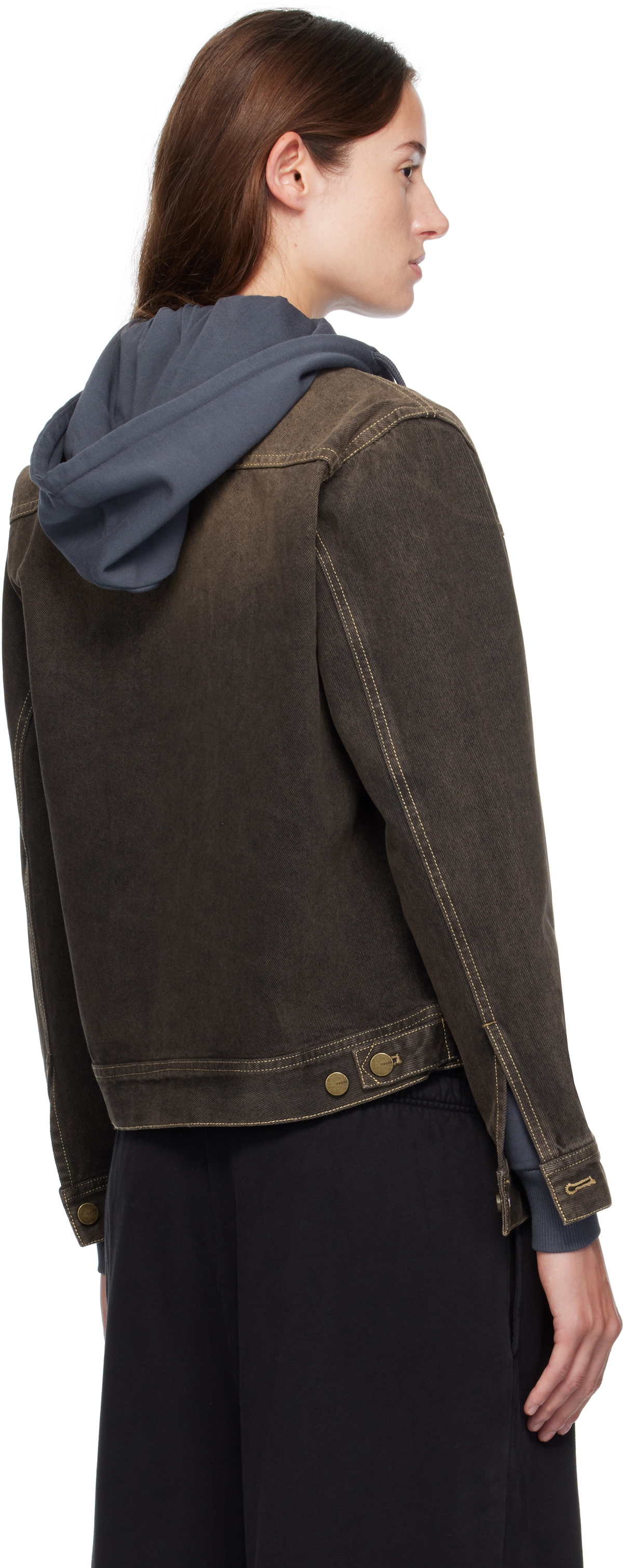 Carter Young Brown Overdyed Arch Denim Jacket