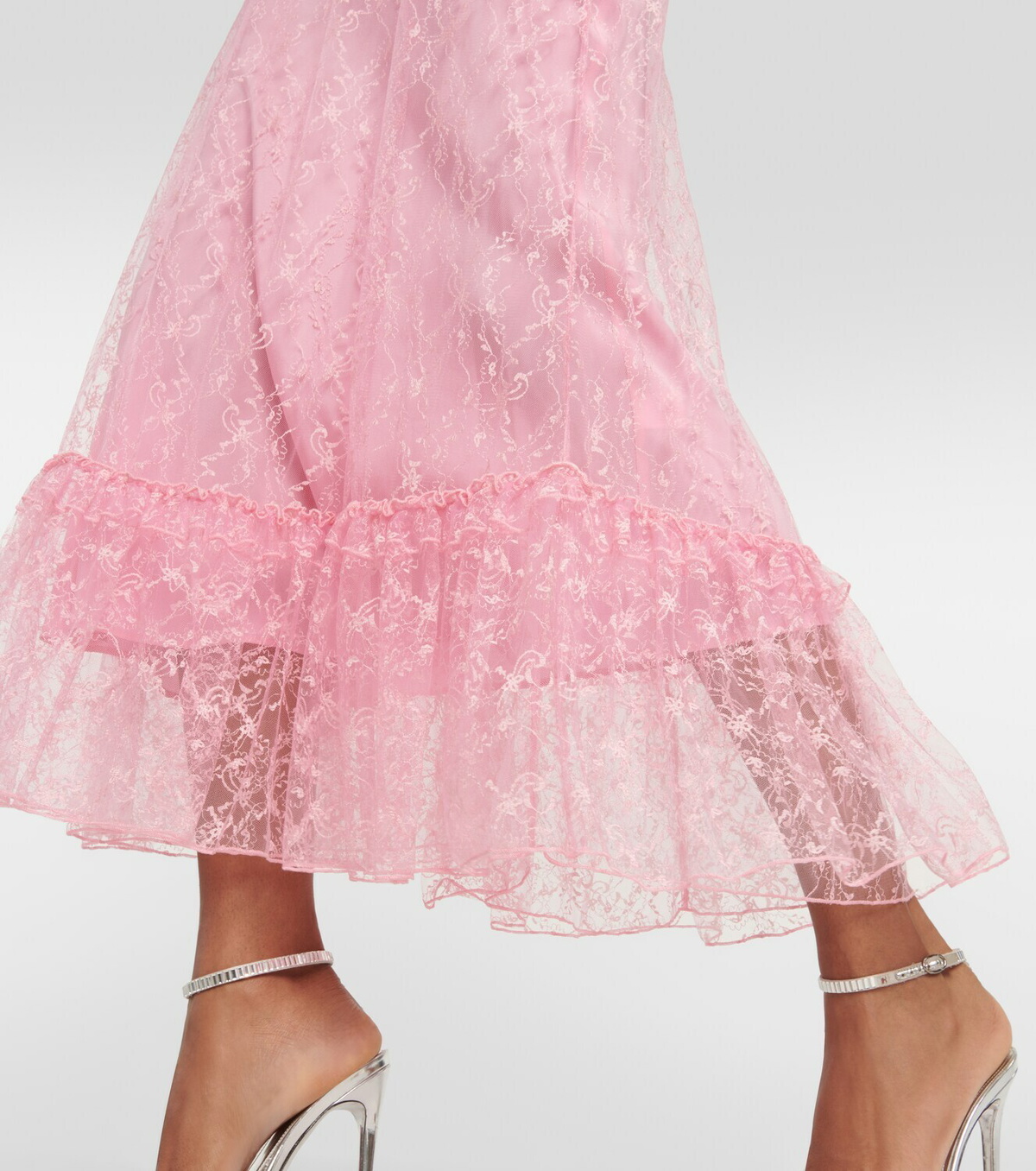 Lace Applique Decorated Maxi Dress