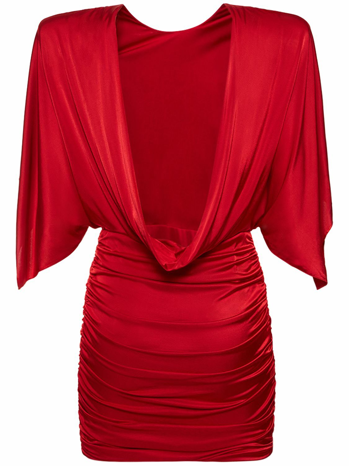 alexandre vauthier ruched mini dress Draped Jersey Cowl Neck Mini Dress