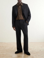 Wales Bonner - Doshi Button-Down Jacquard-Knit Shirt - Brown